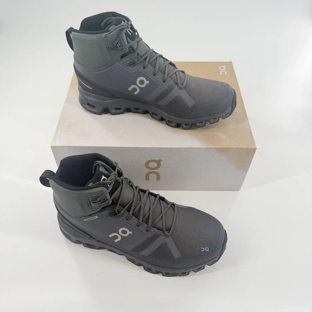 On Cloud Cloudrock Rock WaterproofMen's 10 Trail Hiking Shoes 'Rock/ Eclipse'